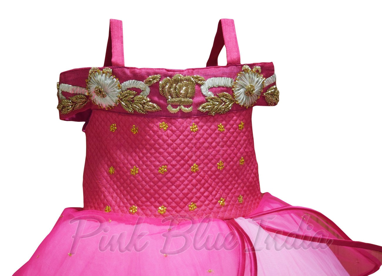 Pink wings birthday gown for baby girl fairy theme party outfit