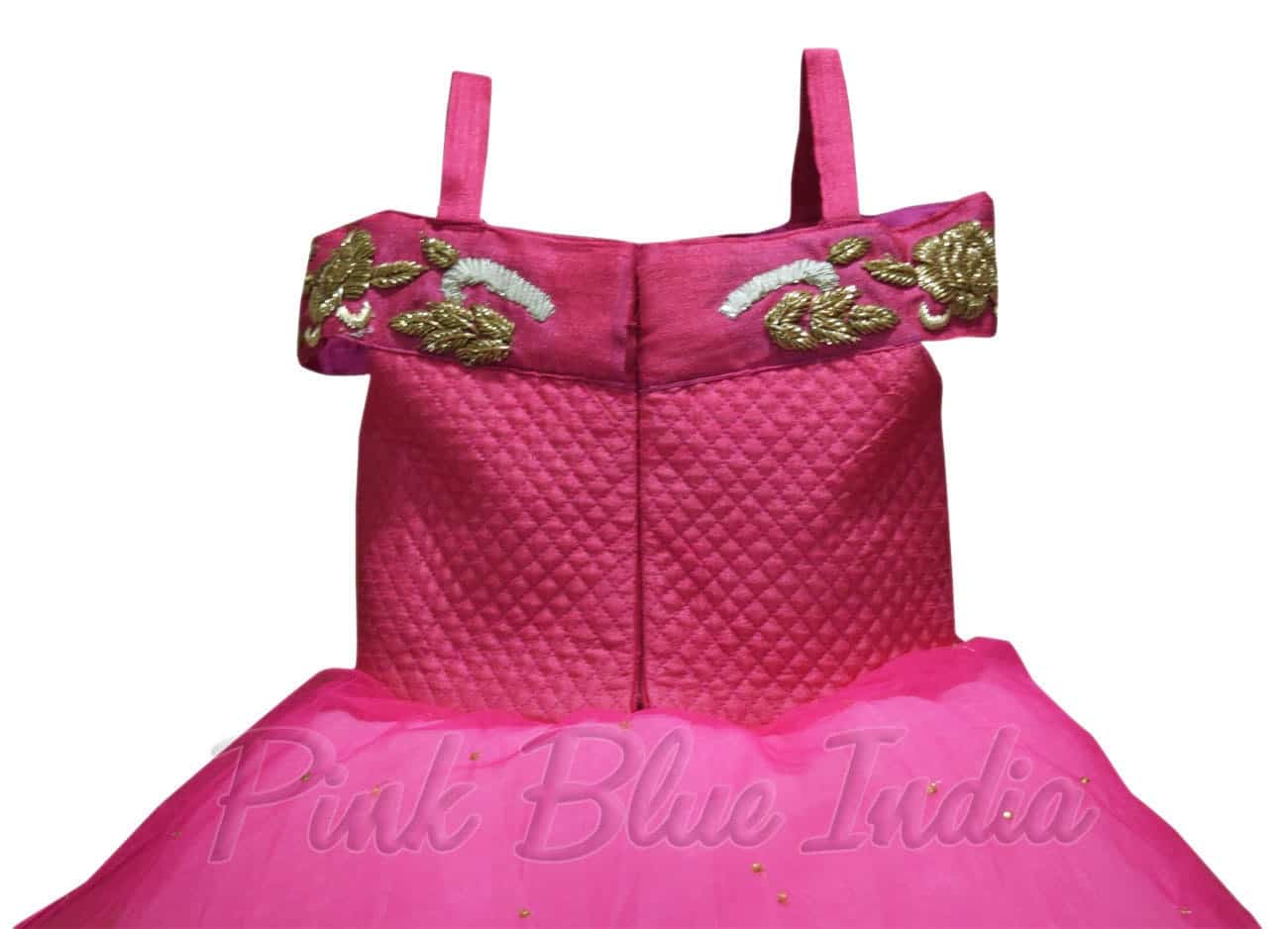 Pink wings party wear gown for girls fairy theme birthday outfit