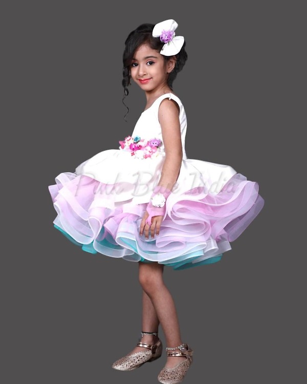 Pony dress for baby girl birthday party cute cartoon theme outfit