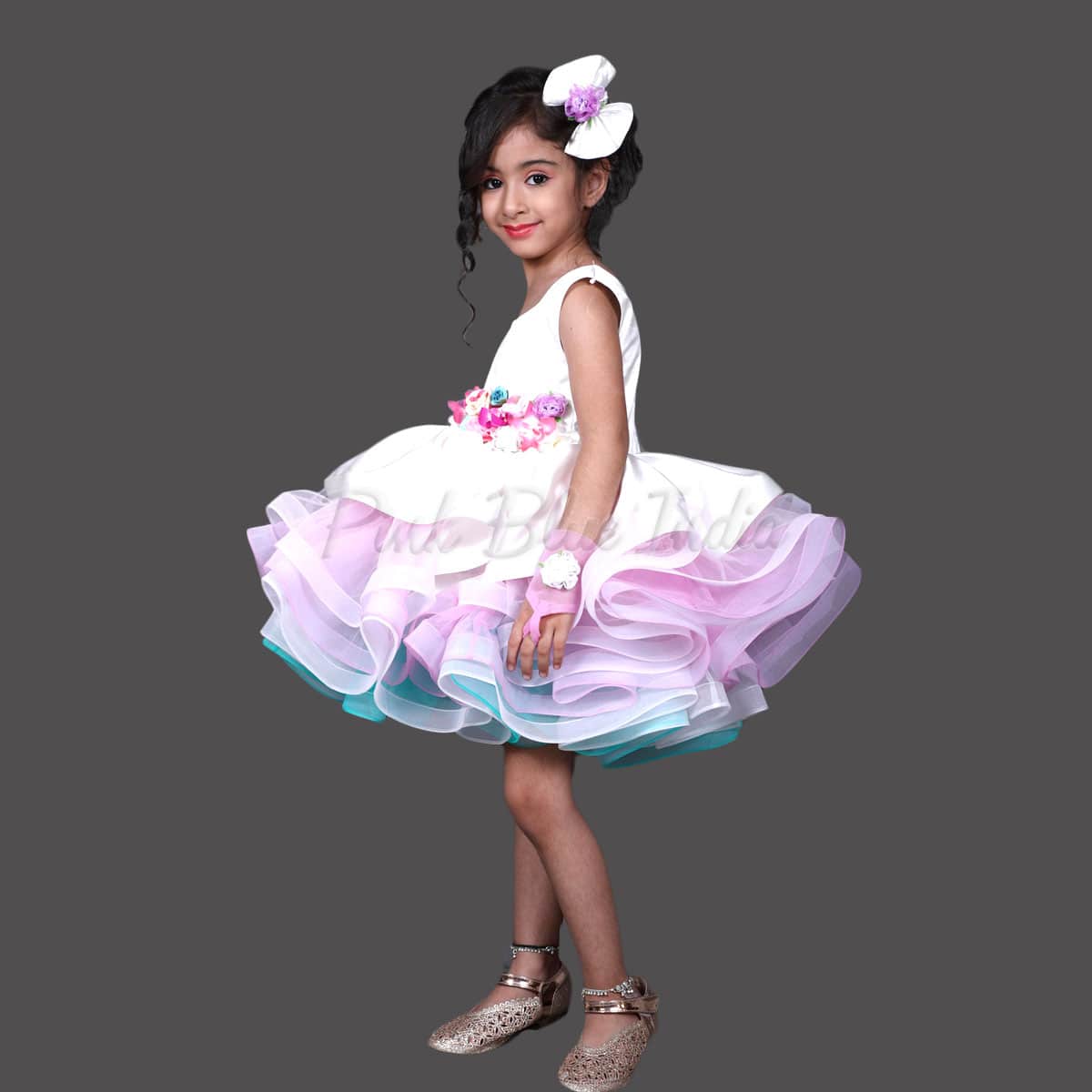 Pony dress for baby girl birthday party cute cartoon theme outfit