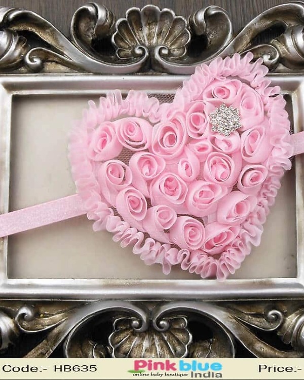 Toddler girl baby pink hairband pretty party accessory cute gift