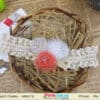 Infant girl off white lace hairband elegant party accessory gift