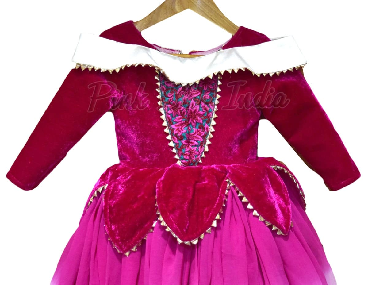 Princess cape dress for baby girl birthday party elegant fairytale