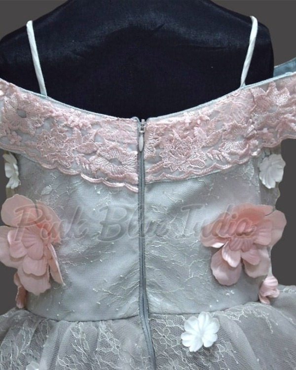 Flower girl gown for baby girl wedding party princess style elegant