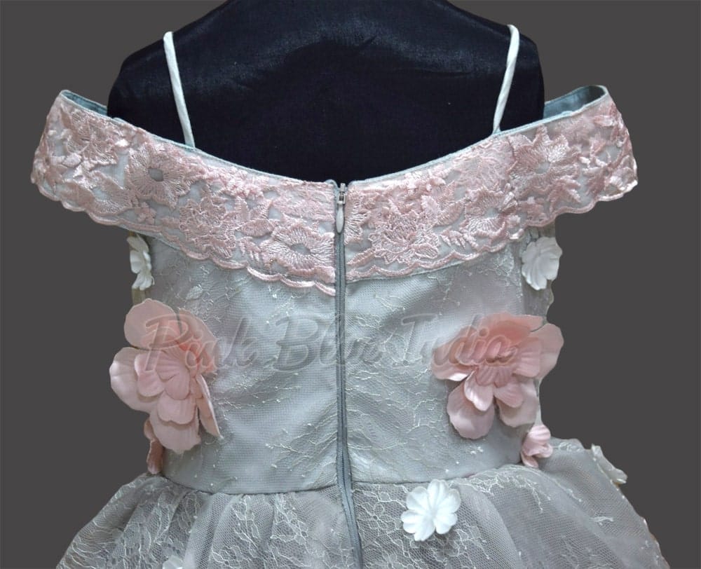 Flower girl gown for baby girl wedding party princess style elegant