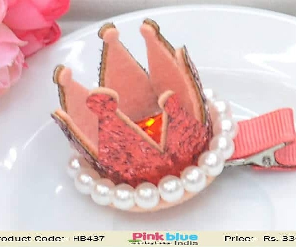 Princess Pink Color Tiara Style Hair Accessory