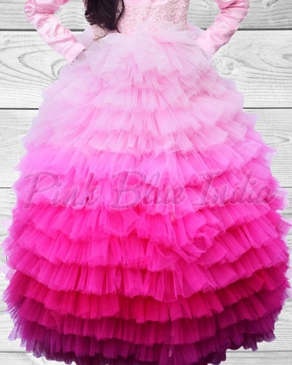 Unicorn princess birthday dress for girls stylish party wear