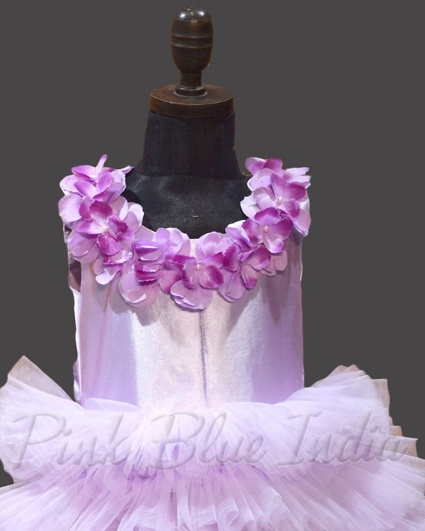 Purple ombre couture dress for girls elegant birthday party outfit