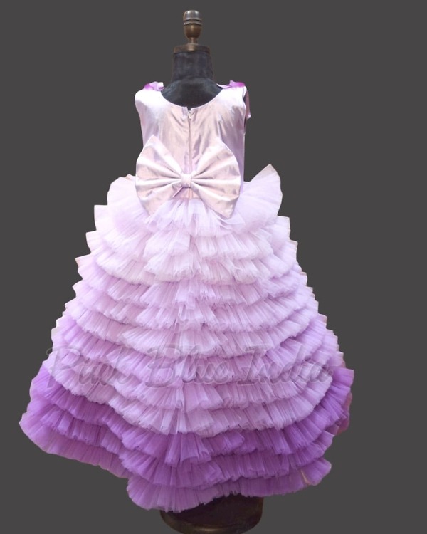 Purple ombre party gown for girls stylish birthday celebration wear