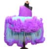 Purple ruffled party wear gown for girls birthday stylish outfit