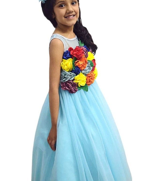 Rainbow birthday dress for baby girl first birthday party wear cute