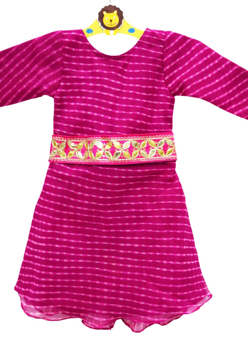 Leheriya dress for baby girl Rajasthani style party wear colorful