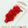 Red floral infant girl headband for celebration, bold and stylish gift