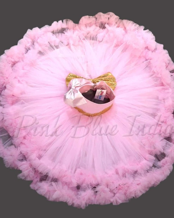 Ruffle gown for kids heavy net birthday party stylish outfit