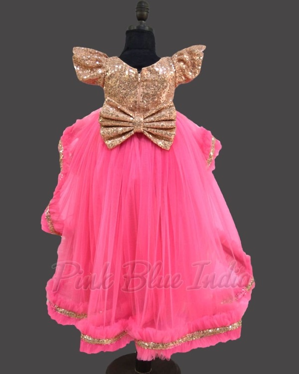 Sequin high low gown girls party wear birthday outfit glamorous