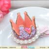 Shimmery Pink Designer Hair Clip With Crown