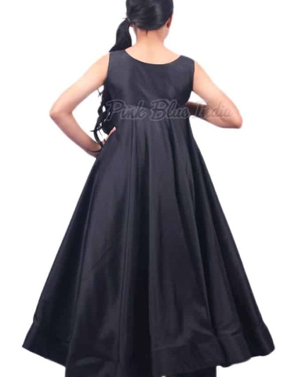 Black baby girl party wear gown for birthday celebration elegant stylish look