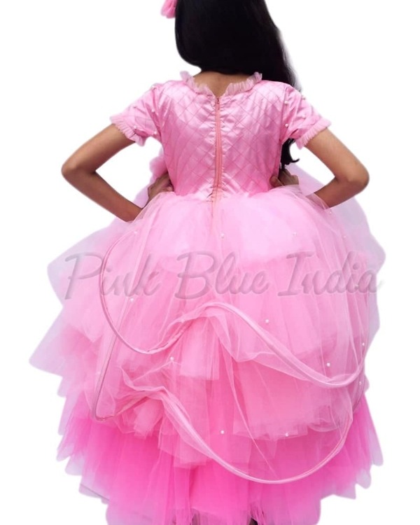 Baby girl pink cupcake dress, birthday party wear, cute princess outfit