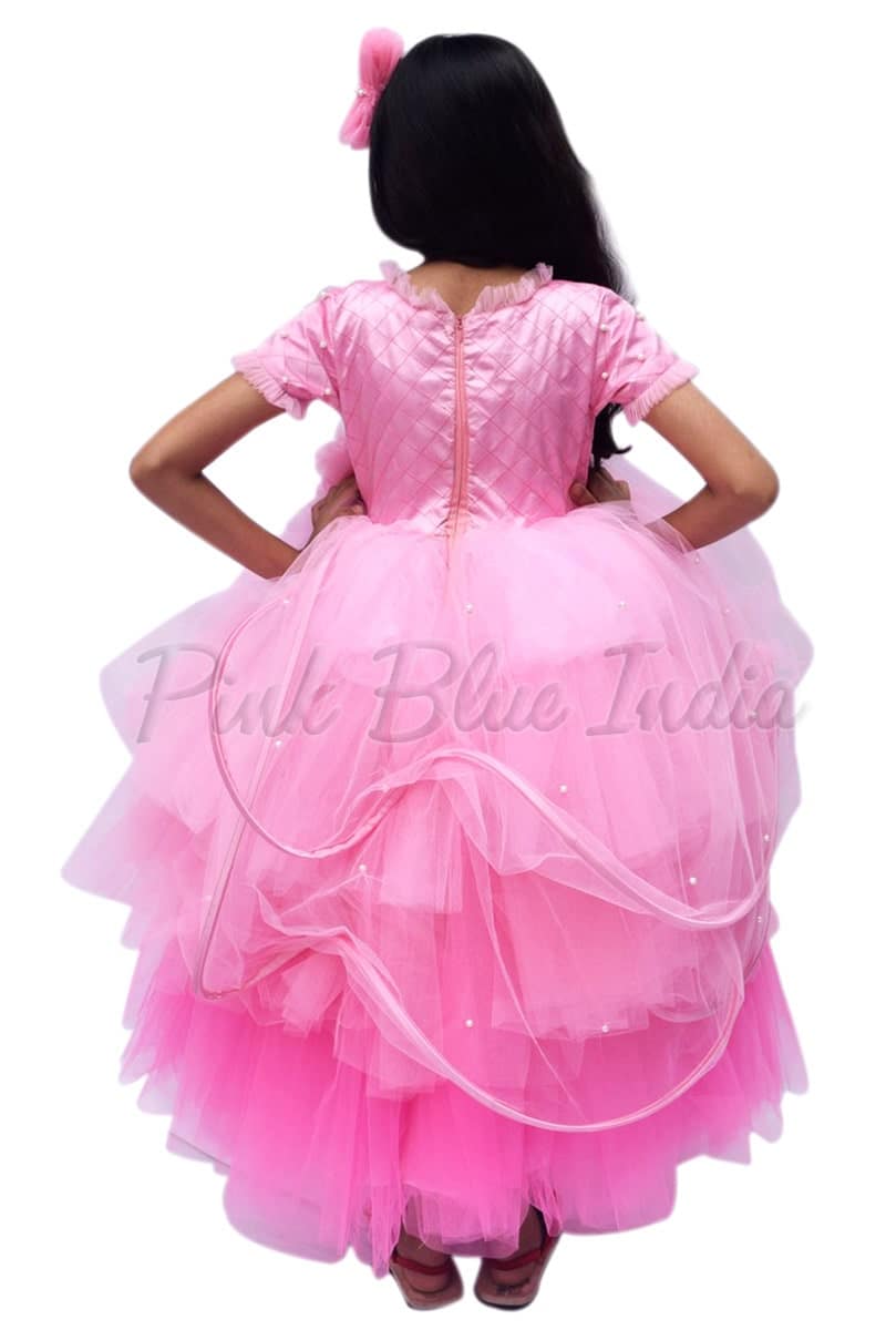 Baby girl pink cupcake dress, birthday party wear, cute princess outfit