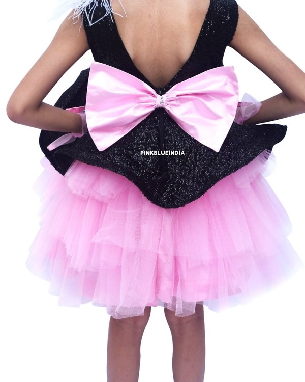 Layered party dress for baby girls in soft tones, elegant birthday outfit
