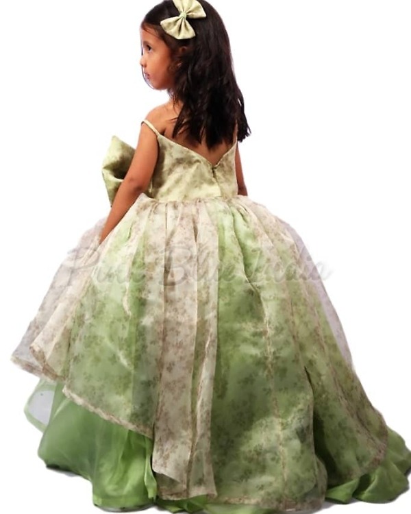 Elegant designer organza ball gown for girls birthday party stylish wear