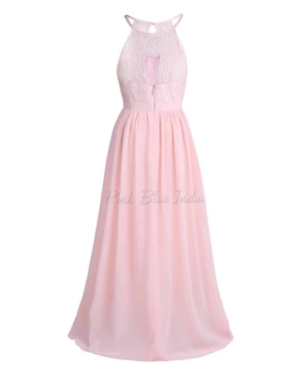 Pink maxi gown for girls birthday celebration stylish elegant party wear