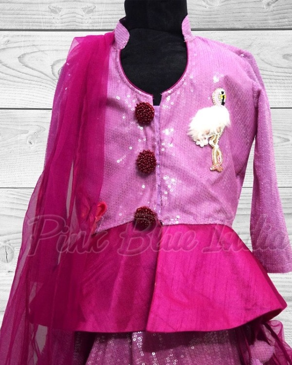 Designer ombre lehenga for girls wedding stylish festive outfit
