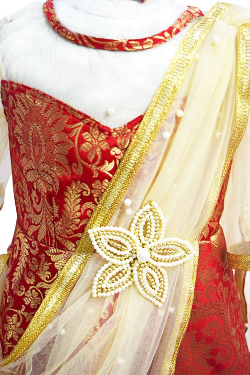 Baby girl indo western gown stylish birthday party outfit fusion festive wear