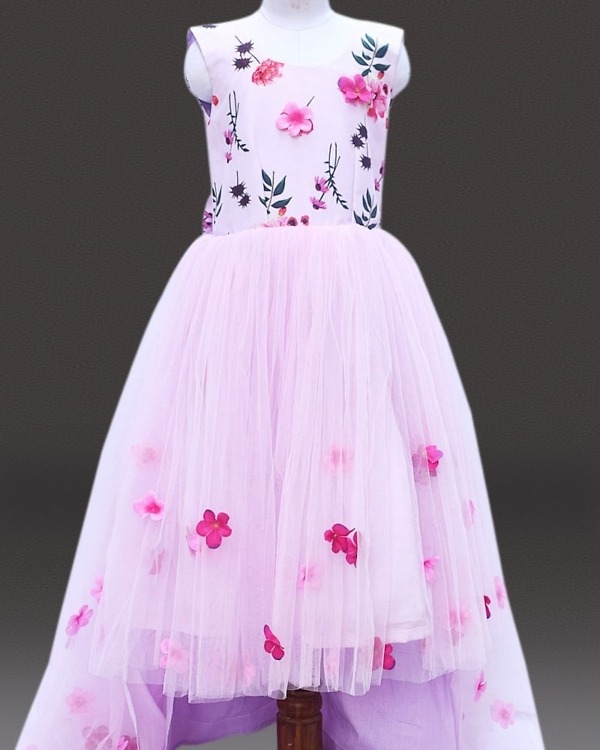 Lavender birthday party gown for kids stylish celebration dress