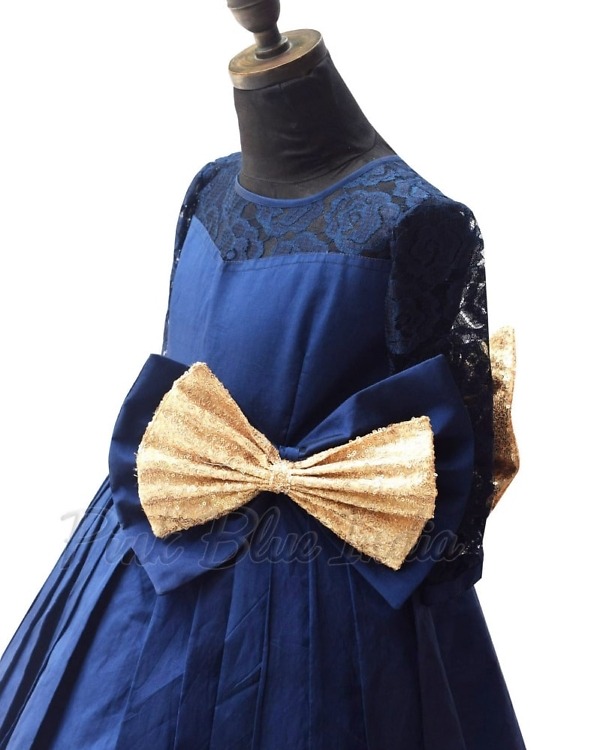 Royal blue high low dress for girls birthday party elegant stylish outfit