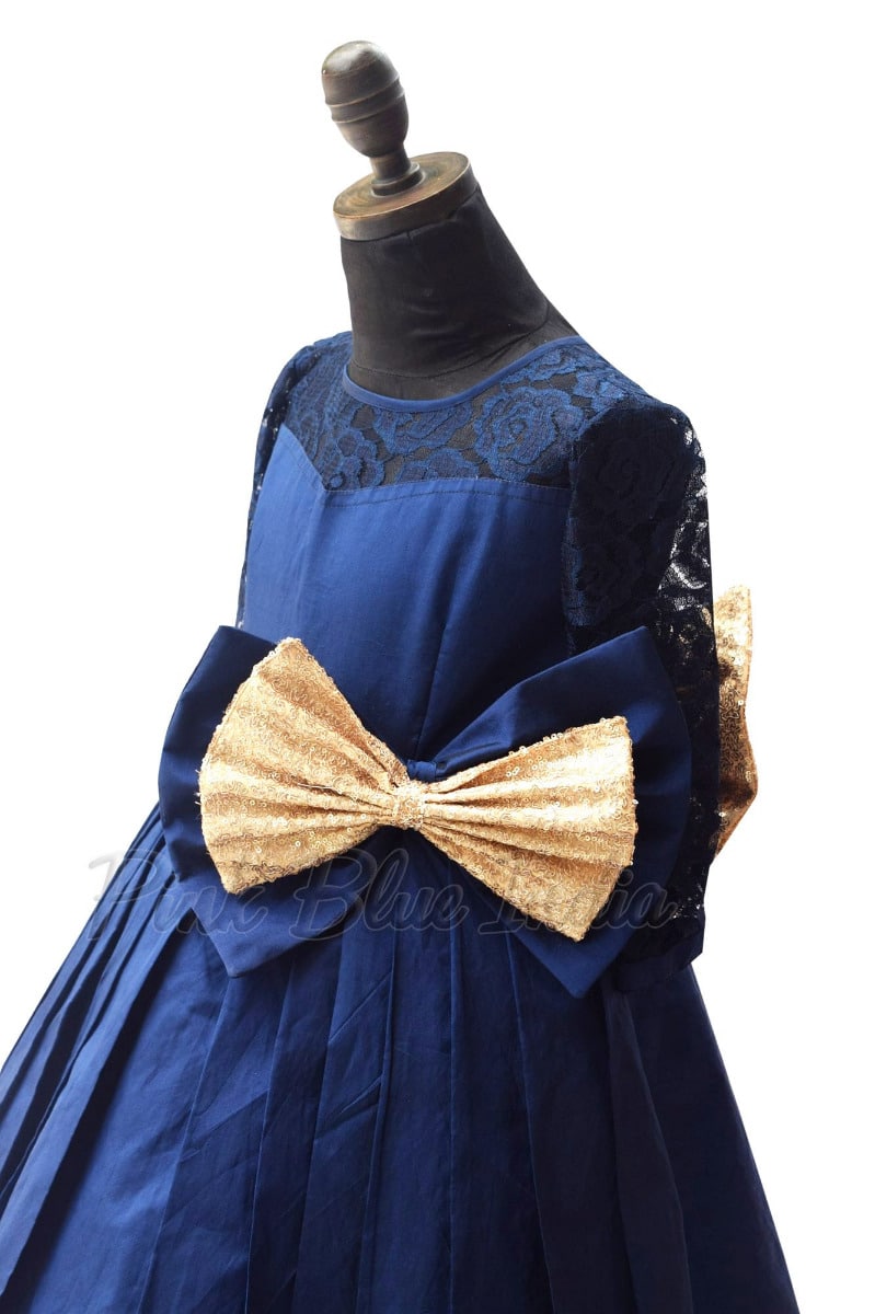 Royal blue high low dress for girls birthday party elegant stylish outfit