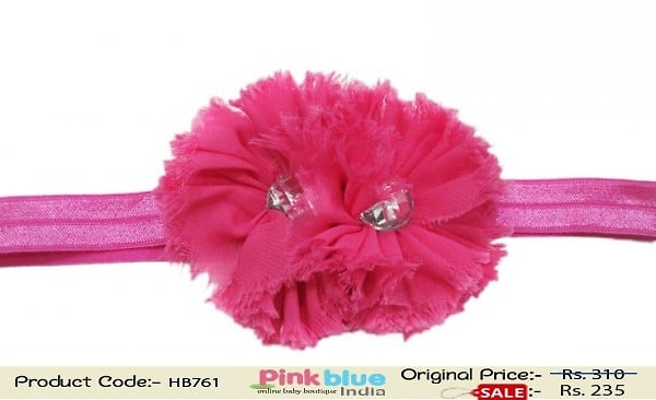 Dark pink toddler girl headband for party wear, bold and stylish accessory