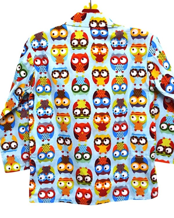 Owl print boys kurta fun animal design festive party outfit stylish wear