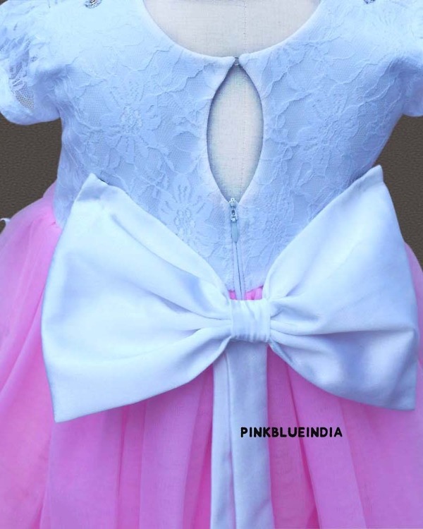 Pink high low dress for baby girl party wear, cute and stylish outfit