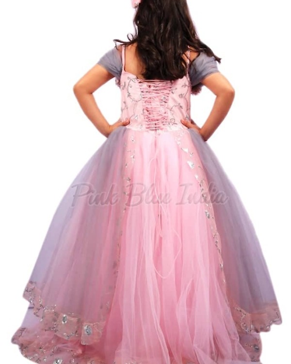 Pink kids ball gown for birthday party celebration stylish princess look