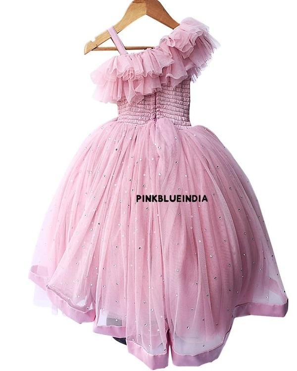 Pretty mauve gown for girls party wear, elegant and stylish outfit