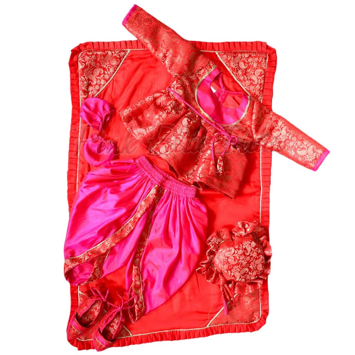 Silk jamna newborn baby set traditional elegant ceremony outfit