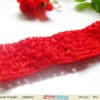 Red crochet hairband for kids party wear, bold festive accessory