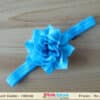 Sky blue baby girl floral headband for party wear, soft cute accessory