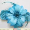 Sky blue crochet flower headband kids festive wear stylish
