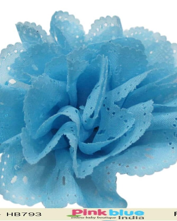 Sky blue kids headband for party wear, sleek and stylish accessory