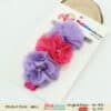 Lavender pink floral headband for infant girl birthday, soft and elegant
