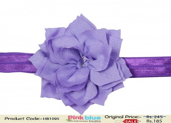 Lavender infant headband for baby girls special occasion cute