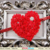 Kids red sparkling hairband floral heart design party accessory gift