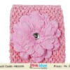 Baby pink crochet hair accessory for girls party, cute and stylish wear