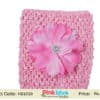 Baby pink flower stretch headband for girls birthday, cute and stylish