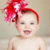 Red baby flower hairband for girls party wear cute stylish