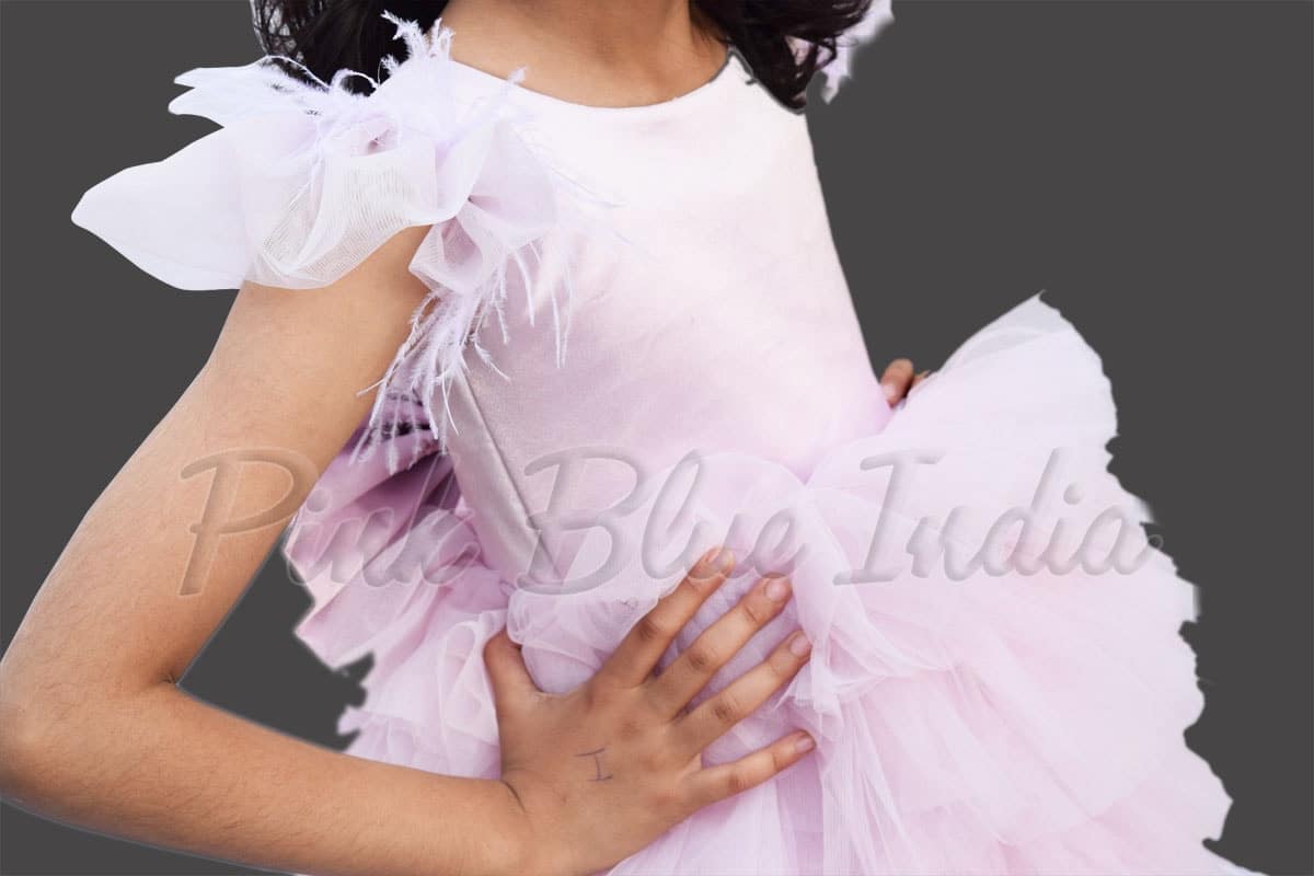 Stylish pink dress for girls birthday elegant designer party wear
