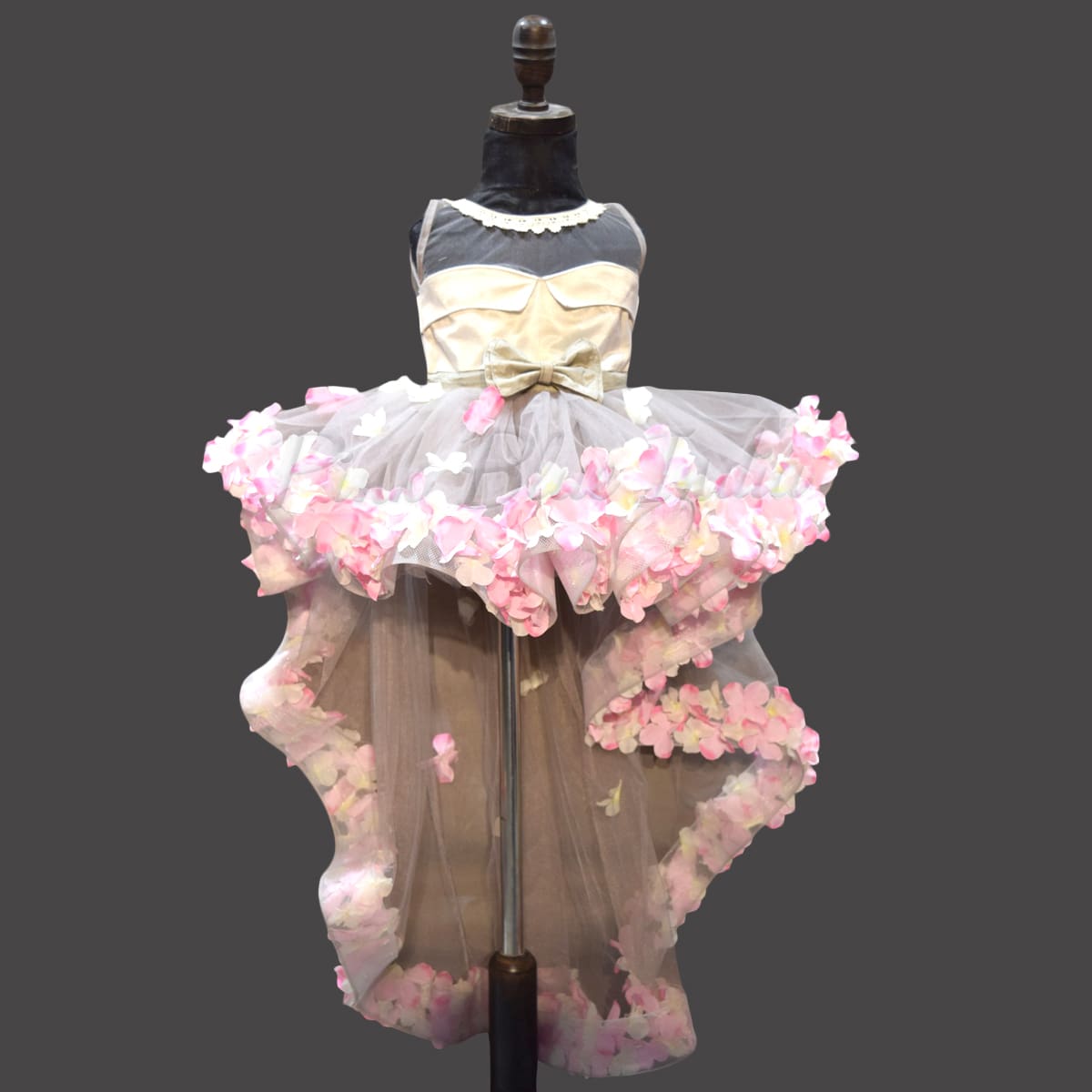 Designer high low tail gown for girls stylish birthday party outfit