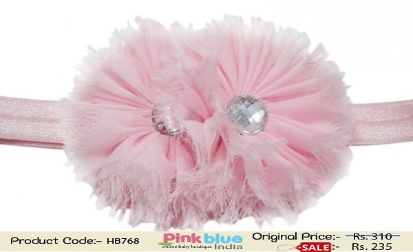 Baby girl pink headband soft party accessory cute stylish festive look